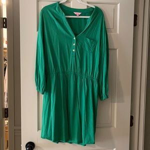 Green cotton dress